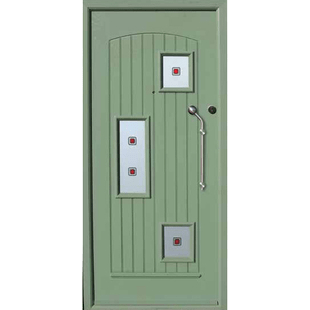 Orpen Contemporary central grooved door with three staggered glass lights