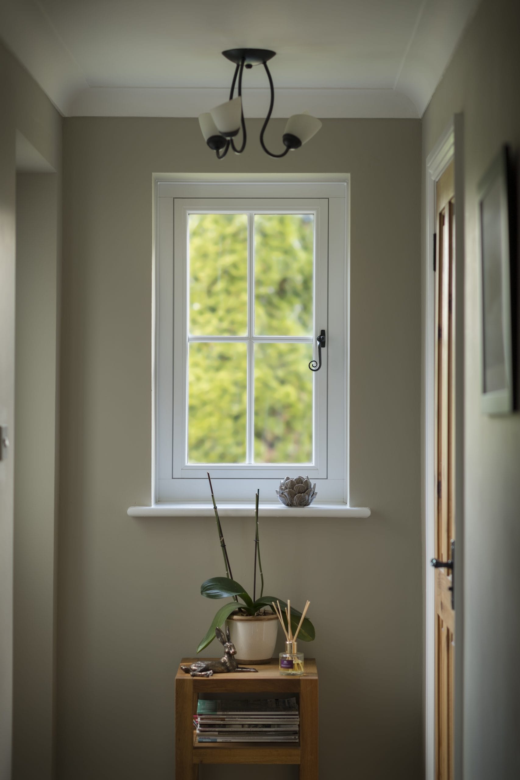 uPVC window from the inside of a house.