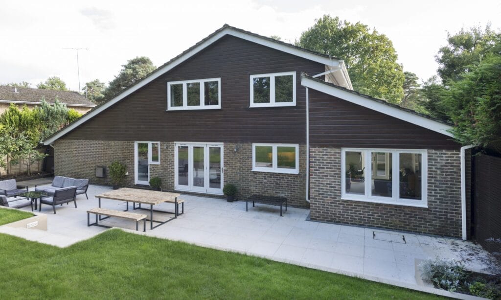 a house with multiple uPVC windows.