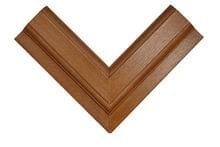 Sculptured beading profile in golden oak finish, showing the shaped decorative edge detail.
