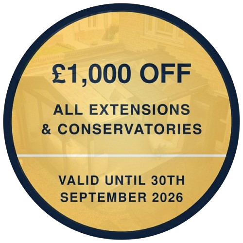 Right now, £1000 OFF All Extensions & Conservatories. Call for details.